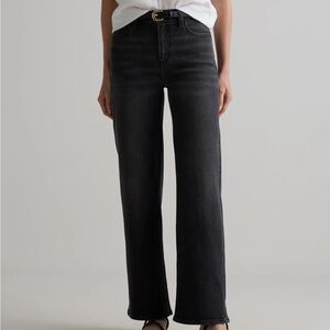 Quince Women's Charcoal Black Straight Leg Jeans